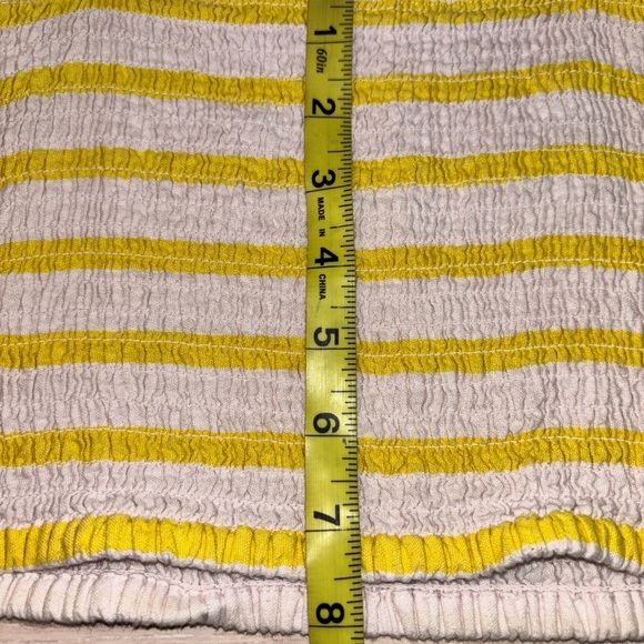 Free People Yellow and White Striped Tank Top - Picture 5 of 7